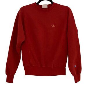 Vintage Champion Reverse Weave Sweatshirt Adult Size XS Red Crew Neck Pullover